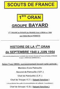 SCOUTS DE FRANCE 1ERE GROUPE BAYARD 1948 1954 N0001